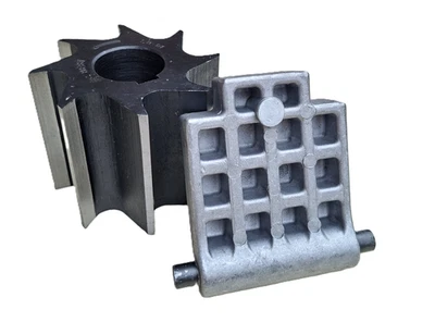 Gegenplatte + Messerwalze passend für ATIKA ALH 2603 Gartenhäcksler Häcksler - Bild 1 von 4