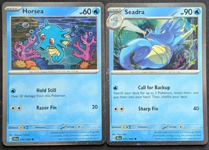 Horsea 010/064 Seadra 011/064 Cosmos Holo SV: Shrouded Fable NM Pokemon TCG Card - Picture 1 of 2