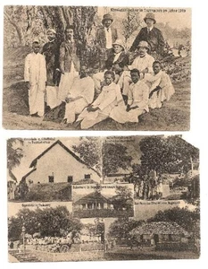 Zwei Indien Missionspostkarten um 1900 schwarz-weiß - Bild 1 von 1