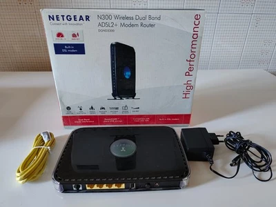 NETGEAR DGND3300 Modem Router N300 Dual Band ADLS2+ - Imagen 1 de 4