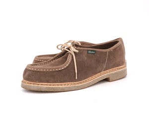 5x getragen | 550 $ PARABOOT MICHAEL DERBY US 9,5 42,5 TAUPE SMOKE WILDLEDER NORWEGISCH - Bild 1 von 15