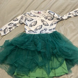 Philadelphia Eagles Girls Dress Size 7/8 Bad Kitty Store Smoke Free Retail $50 - Picture 1 of 4