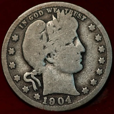 1904 Philadelphia Mint Silver Barber Quarter - Image 1 of 2