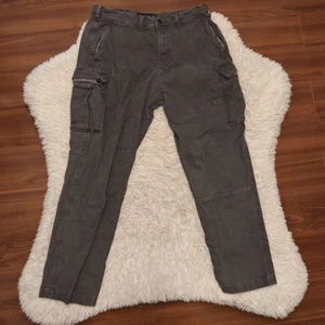 Pantalones Abercrombie & Fitch Para Hombre 34x26 Gris Elástico Carga Utilidad  - Imagen 1 de 8