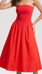 Women's Tube Knit Maxi Dress - A New Day Red Geranium S - Picture 1 of 3