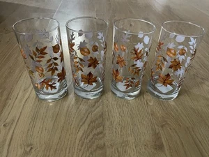 4 Leaves Norfolk Fall Leaves Thanksgiving Glasses Autumn Leaf Tumbler 16oz - Picture 1 of 12