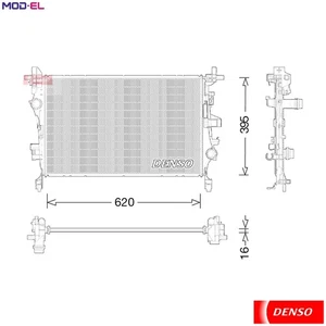 RADIATOR ENGINE COOLING DRM09044 FOR JEEP FIAT 55263623/63624 1.4L 4cyl 1.2L - Picture 1 of 10