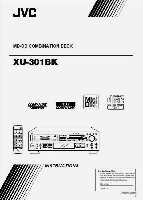 JVC - XU-301BK Minidisc CD Operation Deck   Operating Instruction - USER MANUAL  - Image 1 of 1
