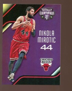 2015-16 TOTALLY CERTIFIED NIKOLA MIROTIC MIRROR PURPLE #143 44/50 JERSEY #