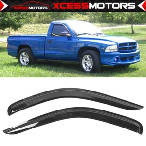Se adapta a viseras para ventana de cabina extendida estándar 97-04 deflectores de lluvia 2 piezas para Dodge Dakota - Imagen 1 de 4