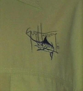 CAMISA GUY HARVEY APTCO BOTÓN DELANTERO talla MEDIANA MARLIN PESCA - Imagen 1 de 4