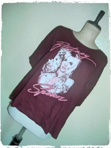 Old Navy BRITNEY SPEARS Maroon Cropped Pop Culture Tee 2X - Picture 1 of 7
