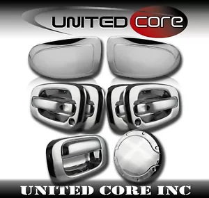 Silverado Sierra 99-06 Chrome Gas Tank Fuel Mirror Door Handle Tailgate Cover - Foto 1 di 1