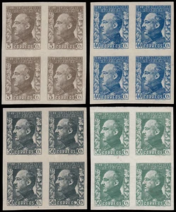 Guinea Española 260/63 1940 Franco SD Sin dentar Bl-4 MNH - Imagen 1 de 1