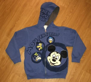 Disney Mickey Mouse Mouseketeers Sweatshirt-Jacke mit durchgehendem Reißverschluss und Kapuze Large (10/12) - Bild 1 von 12