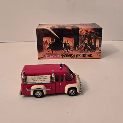 Dodge Route Van 1948 Matchbox camión de apoyo de bomberos furgoneta de comida YFE16 Foto 1 de 4