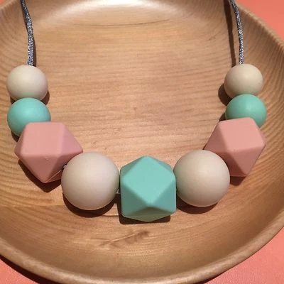 Silicone Sensory Present Necklace for Mum Jewellery Beads Mint Aus Gift Baby - image 1 of 4