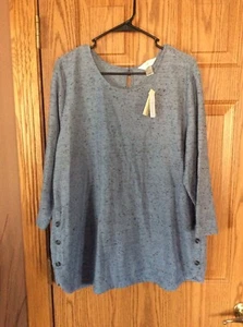Christopher And Banks Top XL Shade Of Blue NWT - Picture 1 of 12