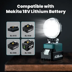 18V Li-ion LED Work Light Torch Workshop Flashlights Camping For Makita Battery - Picture 1 of 10