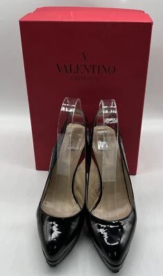 Zapatos de salón Valentino Garavani de charol negro con plataforma cono talla 36,5 Foto 1 de 4