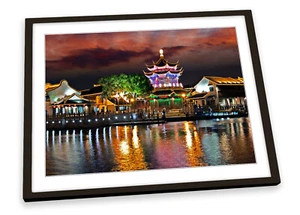 China Temple Jiangsu FRAMED ART PRINT Picture Poster Artwork - Picture 1 of 5