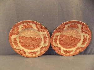 JOHNSON BROTHERS "Old Britain Castles Pink" 2 Bread & Butter Plates - Picture 1 of 6