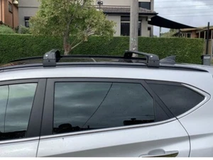 HYUNDAI TUSCON 2015 2019 ANTI THEFT ALUMINIUM ROOF RACK 75 KG LOADING BLACK - Picture 1 of 5