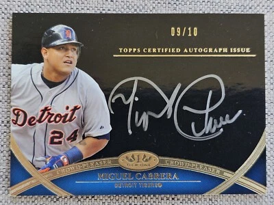 MIGUEL CABRERA 2012 Topps Tier One Crowd-Pleaser Silver Ink Auto Signed /10 Card - Image 1 of 2
