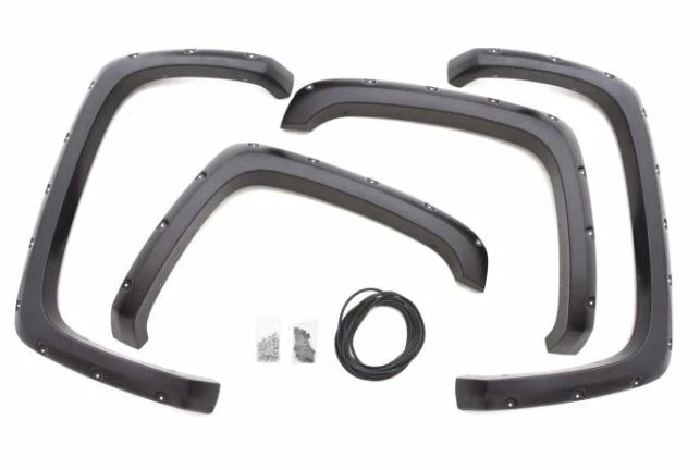 Juego de 4 piezas Fender Flare Serie Elite remache negro para Nissan Titan XD 2016-2020 Foto 1 de 4
