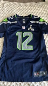 SEAHAWKS SUPER BOWL XLIX NFL ON FIELD JERSEY SM women’s - Picture 1 of 7