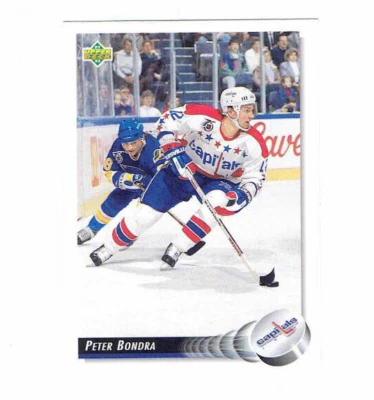 Peter Bondra Washington Capitals RW #115 Upper Deck 1992 Hockey Card - Image 1 of 2