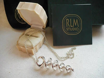 RLM Studio Plata Esterlina Circular Disco Colgante 17" Collar de Cadena con Caja 100108 Foto 1 de 4