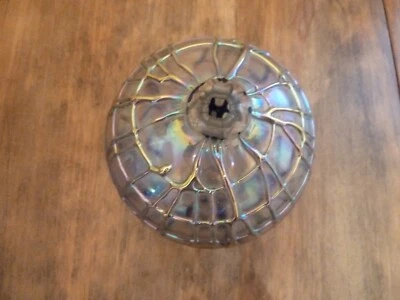 Stuart Abelman (B 1949) American, bola ornamental de vidrio iridiscente soplado a mano '93 Foto 1 de 4