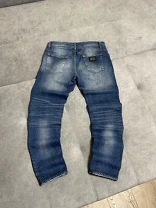Vintage Dolce & Gabbana Pants Denim Jenas Distressed Style Leather Logo Y2K 46 - Picture 1 of 16