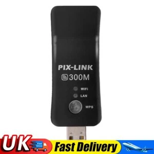 USB TV WiFi Dongle Adapter 300Mbps Universal Wireless Receiver RJ45 WPS UK - Bild 1 von 6