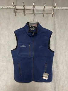 NWT Eddie Bauer Vest Men M Full Zip Fleece Water Repellent Wind Resistant Jacket - Picture 1 of 10