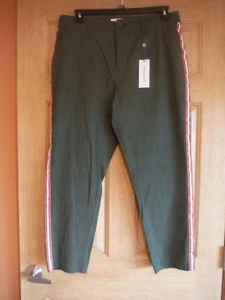 Popsugar Deep Depths Army Causal High Rise Ankle Pants Size 16, NWT - Picture 1 of 7