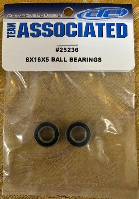 Team Associated Part #25236: 8x16x5 Ball Bearings (2); NISP - Image 1 of 1