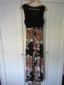 M&Co Summer Sleeveless V Neck Ruched Maxi Dress (size UK 14) - Picture 1 of 6