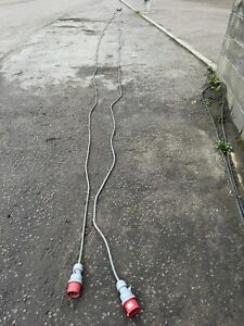 1 X 10 Metre 3 Phase Extension Cable 415V With 5 Pin Plugs