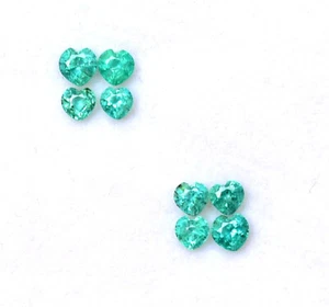 1.62 CTS Natural Emerald Heart Shape Cut 3.50 To 4 mm Lot 08 Pcs Loose Gemstones - Bild 1 von 7