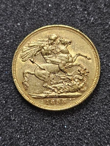๐ 1896-S Great Britian British UK Gold FULL Sovereign Sydney Australia Coin - Picture 1 of 2