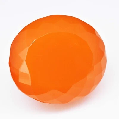 96 Ct Orange Opal Oval Certified Natural Welo Australian Gemstone - Image 1 of 4