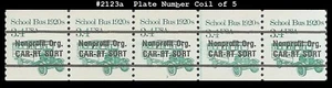 Scuolabus USA5 #2123a MNH PNC5 Pl #1 - Foto 1 di 1