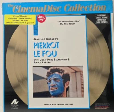 PIERROT LE FOU JEAN-LUC GODARD LETTERBOX PROMO  LASERDISC LASER DISC NEW SEALED - Image 1 of 2