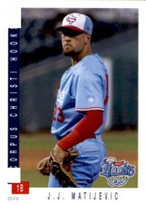 2019 Corpus Christi Hooks Grandstand 21 J.J. Matijevic Latrobe Pennsylvania Card