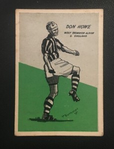 West Brom Player Trade Card by Master Vending Co. 1958. Cardmaster Football Tip