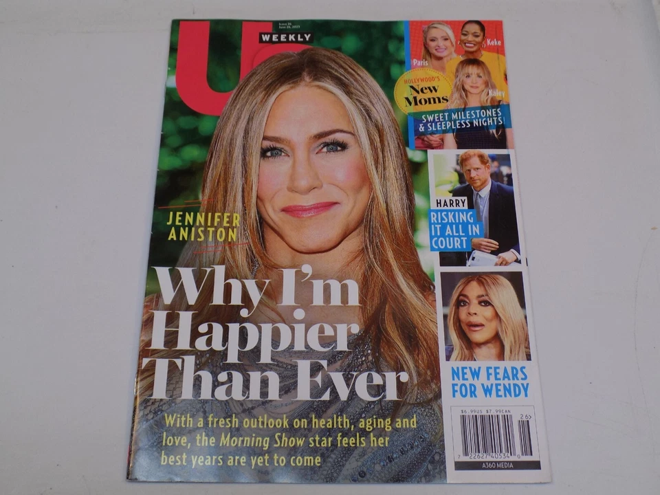 US Weekly Magazine June 26 2023 Jennifer Aniston Paris Hilton Kaley Cuoco Keke + - Image 1 of 1
