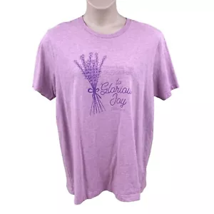 Camiseta tejida de lona Bella + para mujer talla XL lila Glorious Joy manga corta - Imagen 1 de 12