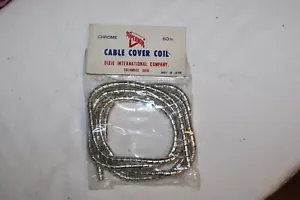 NOS Superior Grande 60" Largo Cromo Espiral Cable Cubierta Bobina Envoltura - Imagen 1 de 8